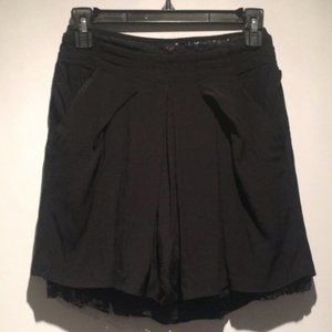 The  Kooples - black+blue lace mini skirt, size S